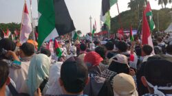 seruan aksi palestina di patung kuda monas