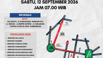 Pengalihan Arus lalu lintas dalam rangka pawai ta'aruf MTQ Nasional ke XXXI tahun 2026 di Kota Semarang